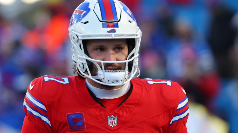 Josh Allen Flexes His 14-Karat MVP White Gold Chain