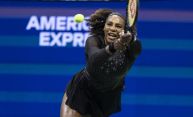 USA's Serena Williams hits a return to Australia's Ajla