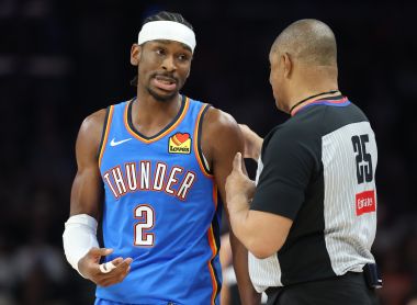 Shai Gilgeous-Alexander and NBA Referee Tony Brothers