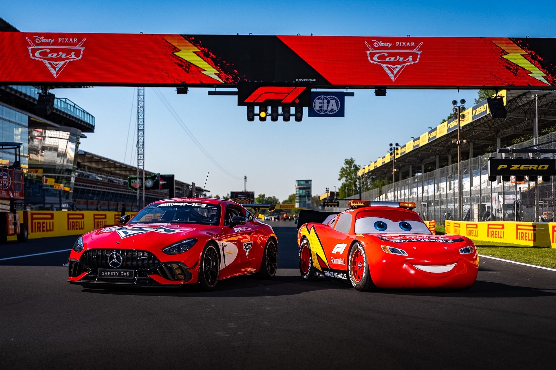 Lightning McQueen Makes F1 Debut at Monza for Cars’ twentieth Anniversary