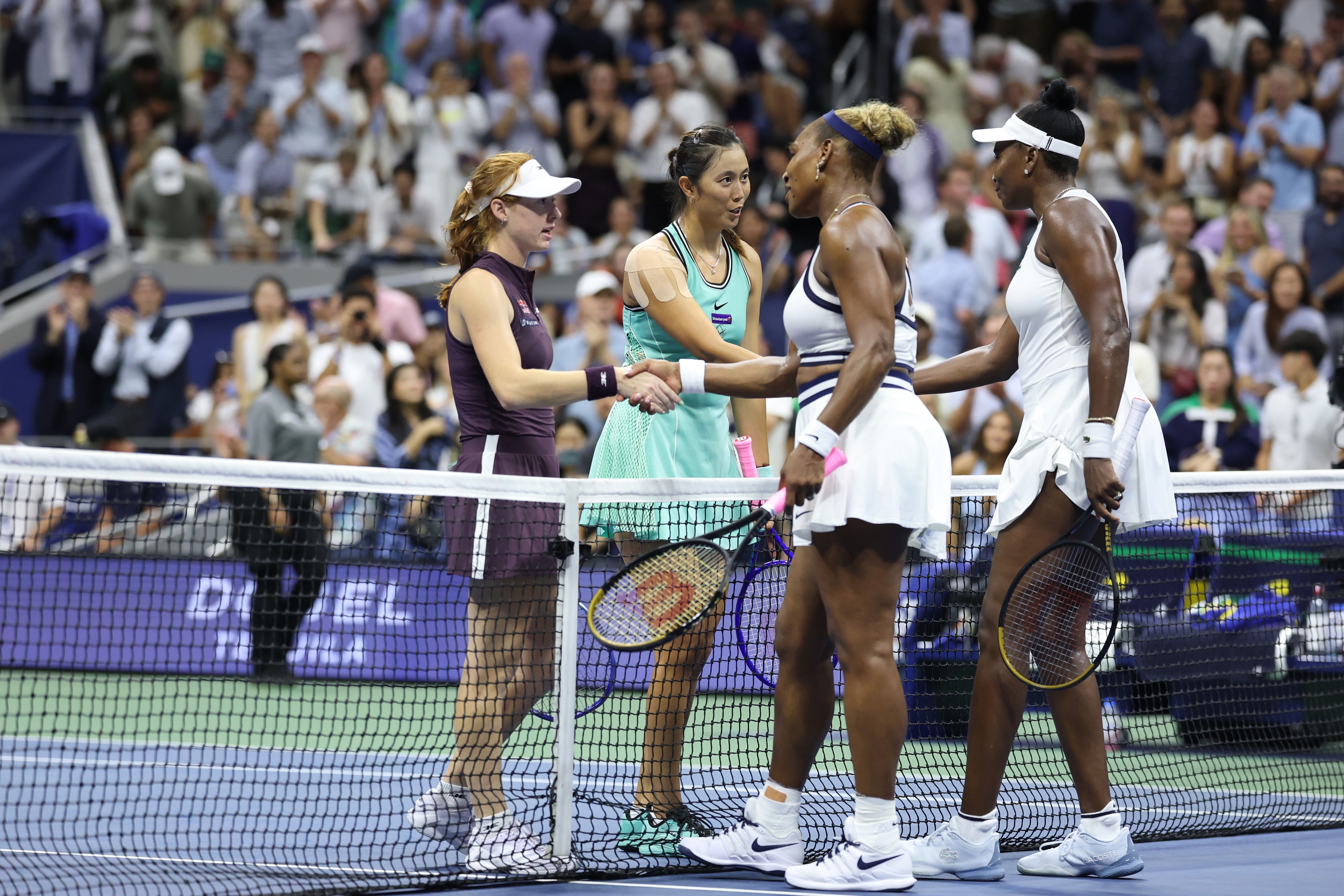 Serena and Venus Williams Fall in US Open Doubles Return