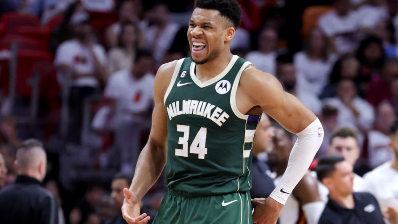 Giannis Antetokounmpo - Milwaukee Bucks v Miami Heat - Game Four