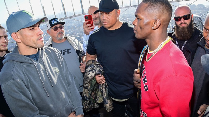 UFC 281 Face Off Between Headliners Israel Adesanya & Alex Pereira at Empire State Building