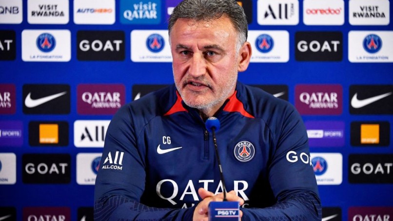 Christophe Galtier - FBL-FRA-LIGUE1-PSG-PRESSER