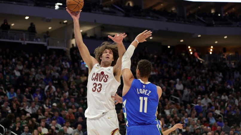 Robin Lopez and Brook Lopez - Cleveland Cavaliers v Milwaukee Bucks