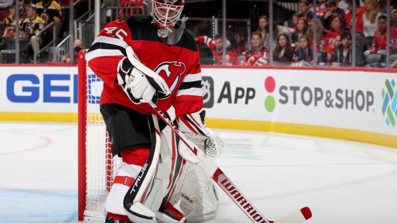 Jonathan Bernier - Boston Bruins v New Jersey Devils
