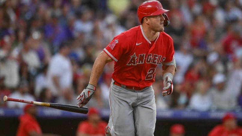 Mike Trout - Los Angeles Angels v Colorado Rockies