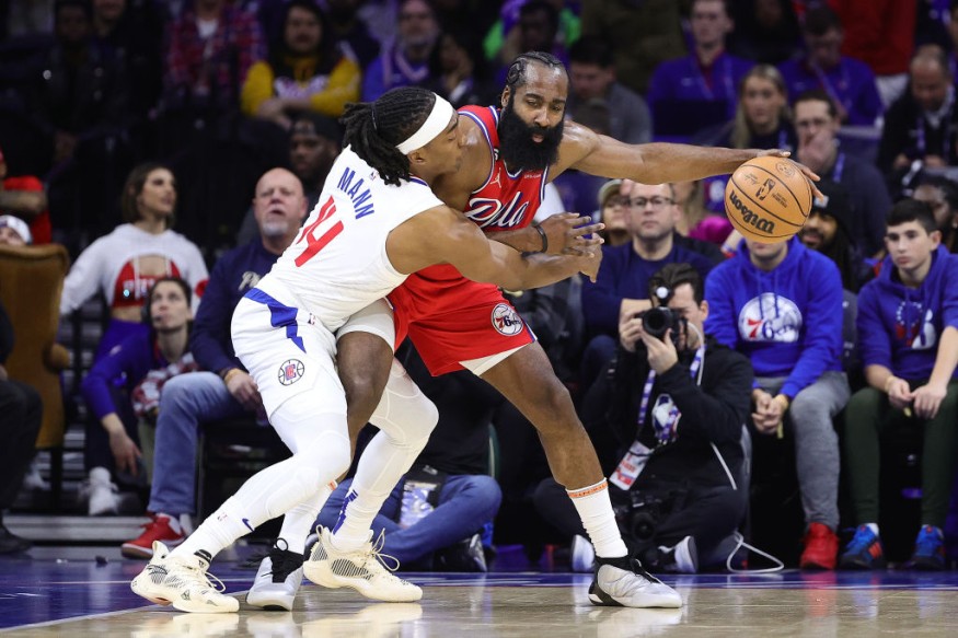 Terance Mann guarding James Harden