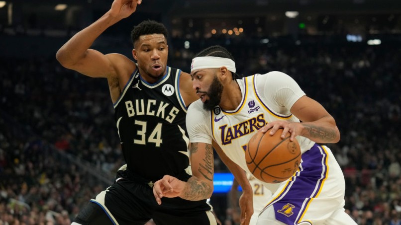 Giannis Antetokounmpo and Anthony Davis - Los Angeles Lakers v Milwaukee Bucks