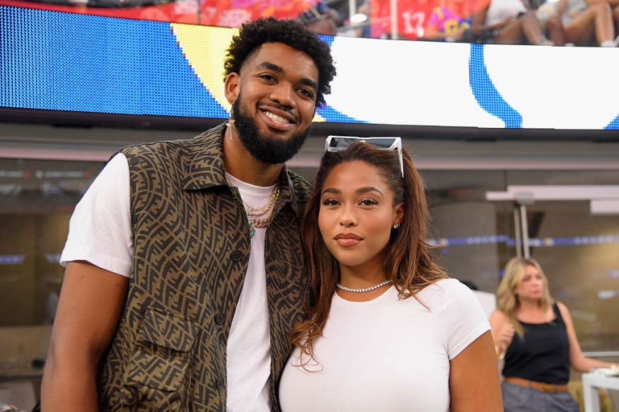 Karl-Anthony Towns and model Jordyn Woods - Buffalo Bills v Los Angeles Rams