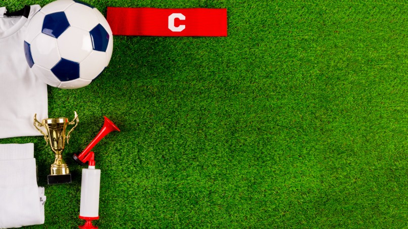 Football composition with copyspace