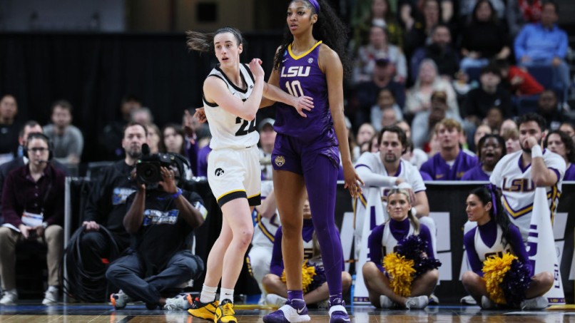 Caitlin Clark and Angel Reese - NCAA Women's Basketball Tournament - Albany Regional